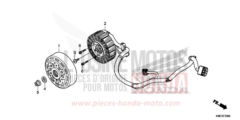 A.C.G. STARTER for PCX 125 MAT CARBONIUM GRAY METALLIC (NHB52) from 2019